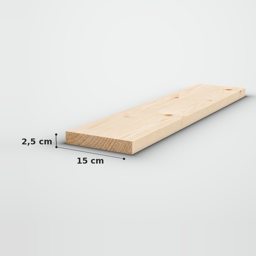 Deszka 2.5x15x4m
